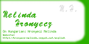 melinda hronyecz business card
